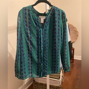 Multi color long sleeve blouse